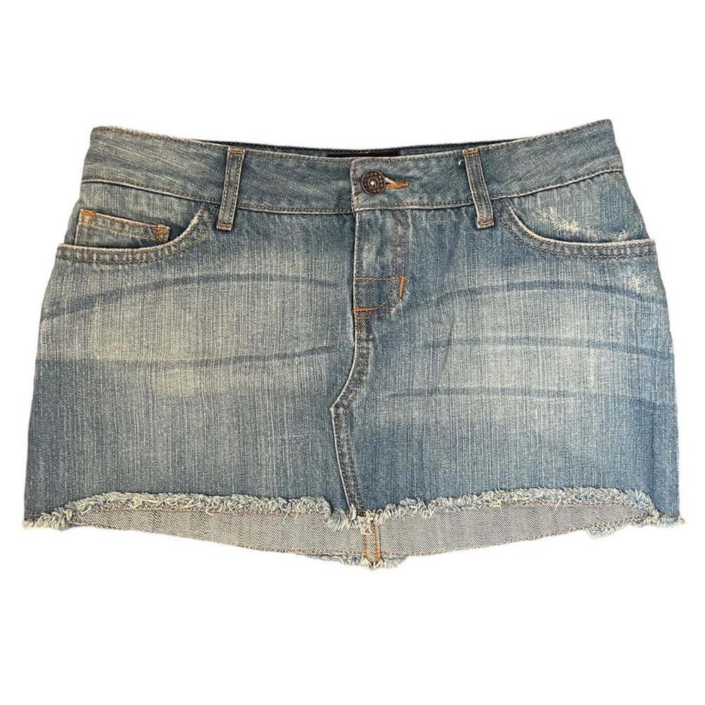 Vans mini light wash denim skirt